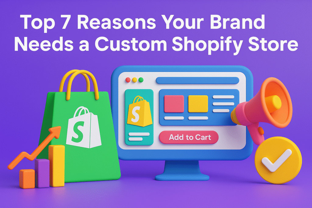 Infographic : Top 7 reasons your brand needs a custom Shopify store.